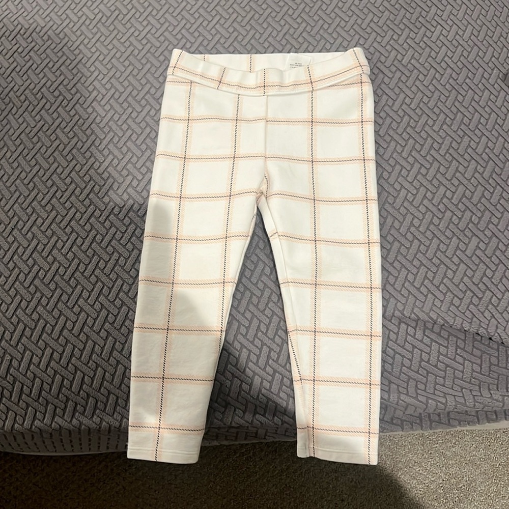 Gently worn Janie & Jack Girls 2T plaid legging
